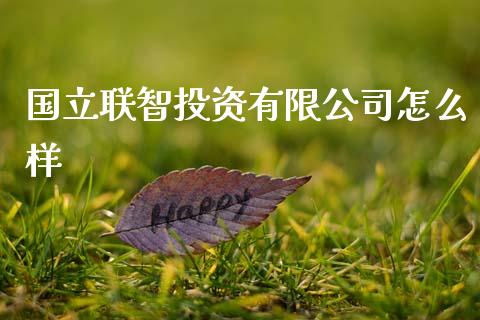 国立联智投资有限公司怎么样_https://wap.kuaijiepai.net_财务风控_第1张