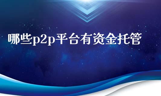 哪些p2p平台有资金托管_https://wap.kuaijiepai.net_财务风控_第1张