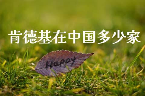 肯德基在中国多少家_https://wap.kuaijiepai.net_外汇交易_第1张