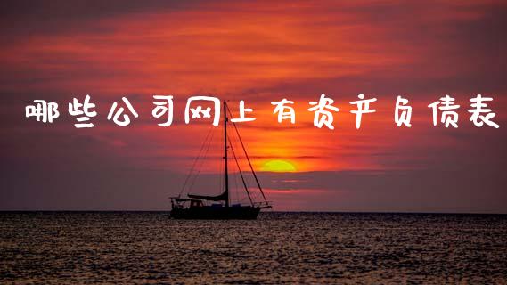 哪些公司网上有资产负债表_https://wap.kuaijiepai.net_外汇交易_第1张