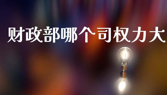 财政部哪个司权力大_https://wap.kuaijiepai.net_金融科技_第1张