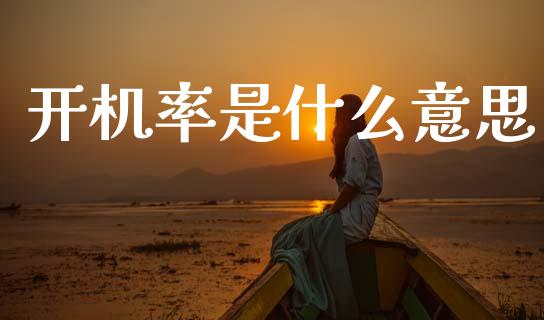 开机率是什么意思_金融科技_第1张_金融科技_财务风控_外汇交易_财务咨询 开机率是什么意思_https://wap.kuaijiepai.net_金融科技_第1张