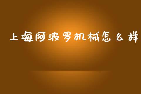 上海阿波罗机械怎么样_https://wap.kuaijiepai.net_财务咨询_第1张