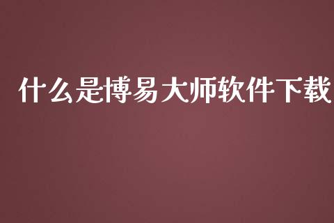 什么是博易大师软件下载_https://wap.kuaijiepai.net_财务咨询_第1张