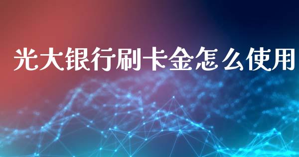 光大银行刷卡金怎么使用_https://wap.kuaijiepai.net_财务咨询_第1张