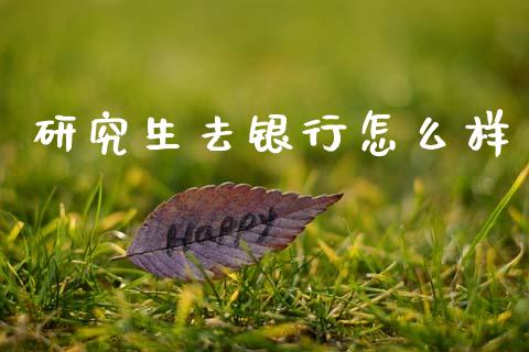 研究生去银行怎么样_https://wap.kuaijiepai.net_财务咨询_第1张