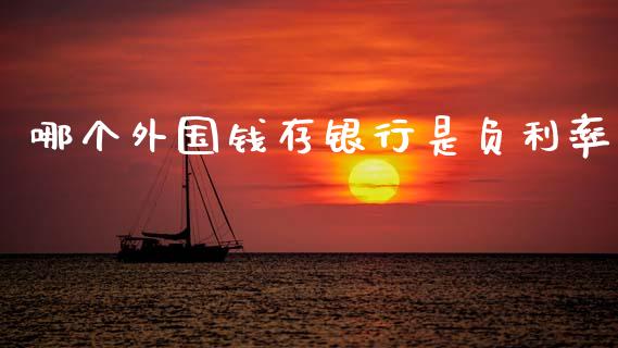 哪个外国钱存银行是负利率_https://wap.kuaijiepai.net_财务风控_第1张