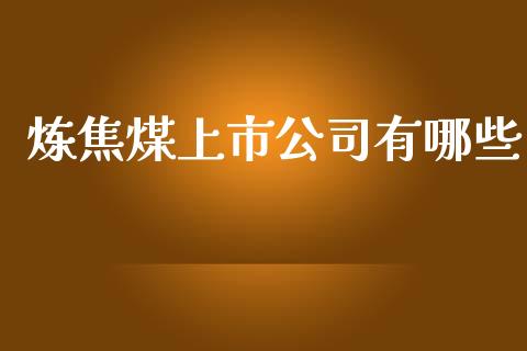 炼焦煤上市公司有哪些_https://wap.kuaijiepai.net_财务风控_第1张