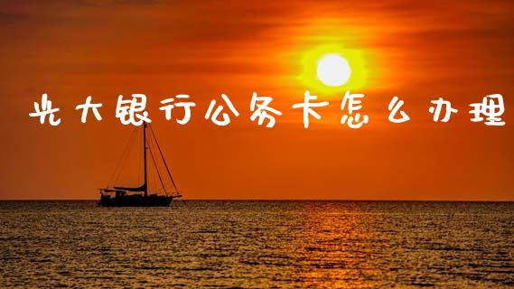 光大银行公务卡怎么办理_https://wap.kuaijiepai.net_金融科技_第1张