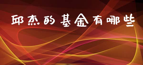 邱杰的基金有哪些_https://wap.kuaijiepai.net_财务风控_第1张