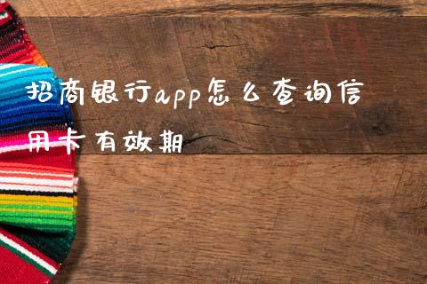招商银行app怎么查询信用卡有效期_https://wap.kuaijiepai.net_财务咨询_第1张