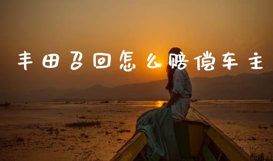 丰田召回怎么赔偿车主_https://wap.kuaijiepai.net_金融科技_第1张