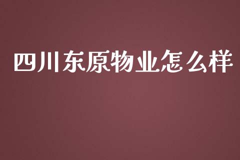 四川东原物业怎么样_https://wap.kuaijiepai.net_金融科技_第1张