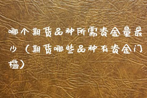 哪个期货品种所需资金量最少（期货哪些品种有资金门槛）_https://wap.kuaijiepai.net_外汇交易_第1张
