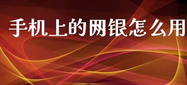 手机上的网银怎么用_https://wap.kuaijiepai.net_财务咨询_第1张
