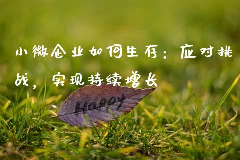 小微企业如何生存：应对挑战，实现持续增长_https://wap.kuaijiepai.net_外汇交易_第1张