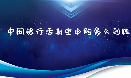 中国银行活期宝申购多久到账_https://wap.kuaijiepai.net_金融科技_第1张