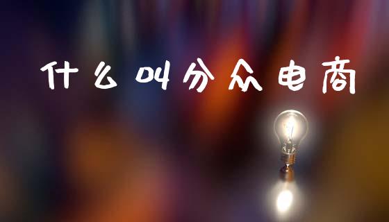 什么叫分众电商_https://wap.kuaijiepai.net_财务咨询_第1张