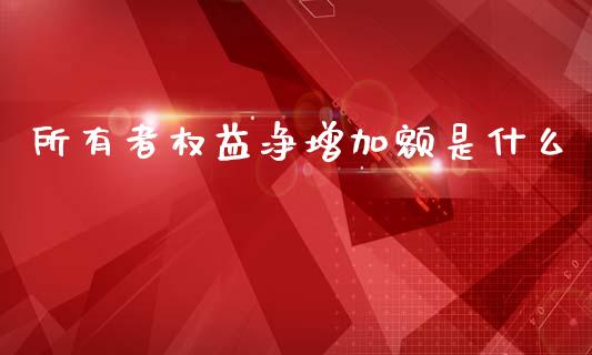 所有者权益净增加额是什么_https://wap.kuaijiepai.net_外汇交易_第1张