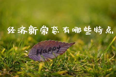 经济新常态有哪些特点_https://wap.kuaijiepai.net_财务风控_第1张