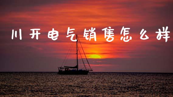 川开电气销售怎么样_https://wap.kuaijiepai.net_金融科技_第1张