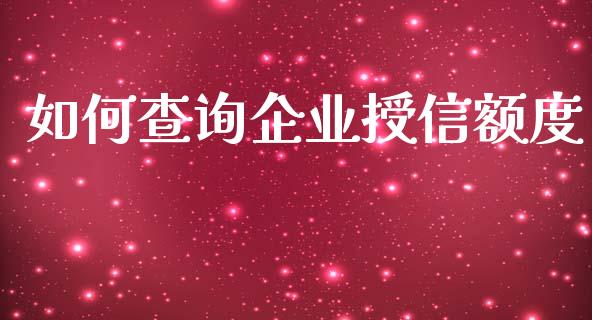 如何查询企业授信额度_https://wap.kuaijiepai.net_外汇交易_第1张