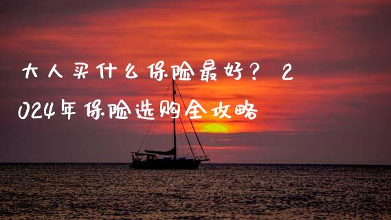 大人买什么保险最好？ 2024年保险选购全攻略_https://wap.kuaijiepai.net_财务风控_第1张