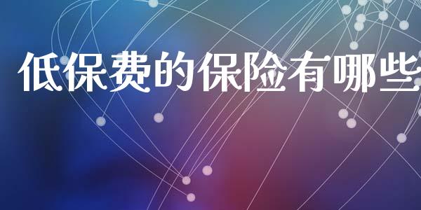 低保费的保险有哪些_https://wap.kuaijiepai.net_外汇交易_第1张