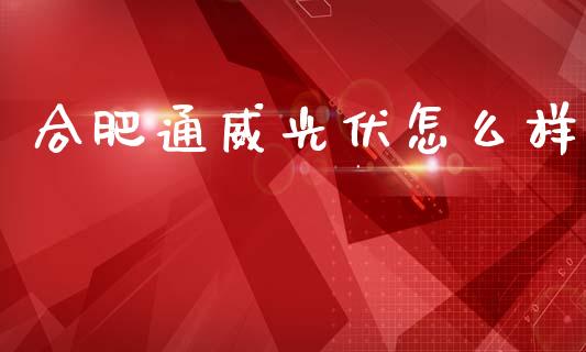 合肥通威光伏怎么样_https://wap.kuaijiepai.net_财务风控_第1张