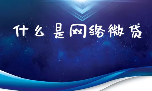 什么是网络微贷_https://wap.kuaijiepai.net_财务咨询_第1张