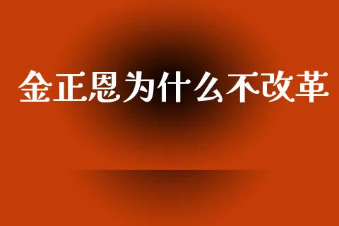 金正恩为什么不改革_https://wap.kuaijiepai.net_财务咨询_第1张
