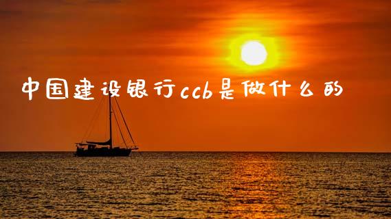 中国建设银行ccb是做什么的_https://wap.kuaijiepai.net_外汇交易_第1张