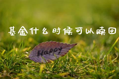基金什么时候可以赎回_https://wap.kuaijiepai.net_财务咨询_第1张