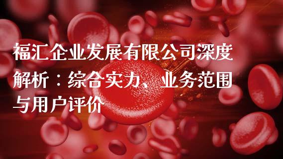 福汇企业发展有限公司深度解析：综合实力、业务范围与用户评价_https://wap.kuaijiepai.net_外汇交易_第1张