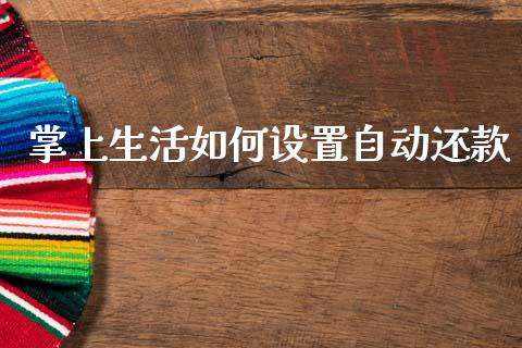掌上生活如何设置自动还款_https://wap.kuaijiepai.net_外汇交易_第1张