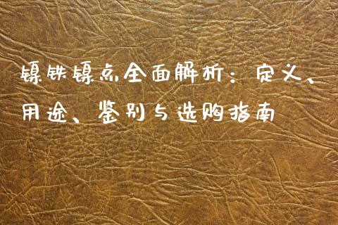 镍铁镍点全面解析：定义、用途、鉴别与选购指南_https://wap.kuaijiepai.net_财务咨询_第1张