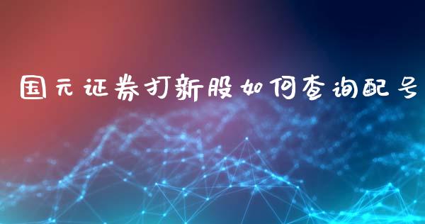 国元证券打新股如何查询配号_https://wap.kuaijiepai.net_财务咨询_第1张