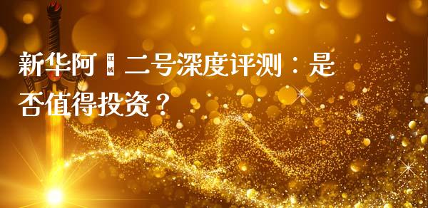 新华阿鑫二号深度评测：是否值得投资？_https://wap.kuaijiepai.net_财务咨询_第1张