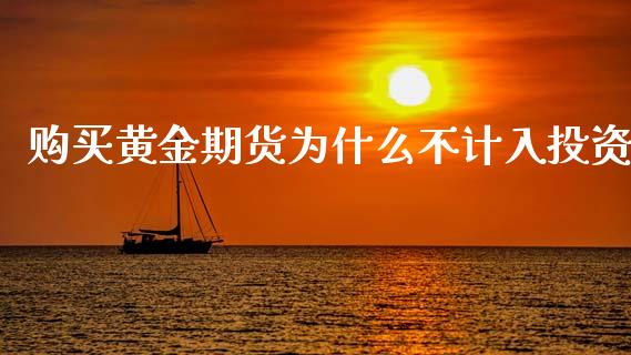 购买黄金期货为什么不计入投资_https://wap.kuaijiepai.net_财务风控_第1张