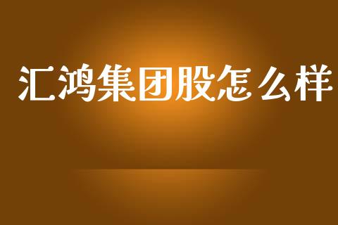 汇鸿集团股怎么样_https://wap.kuaijiepai.net_财务风控_第1张