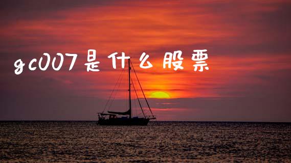 gc007是什么股票_https://wap.kuaijiepai.net_外汇交易_第1张