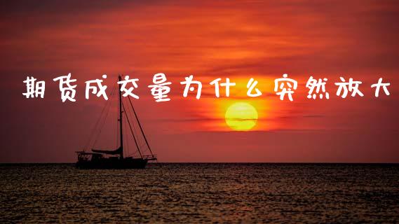 期货成交量为什么突然放大_https://wap.kuaijiepai.net_财务风控_第1张
