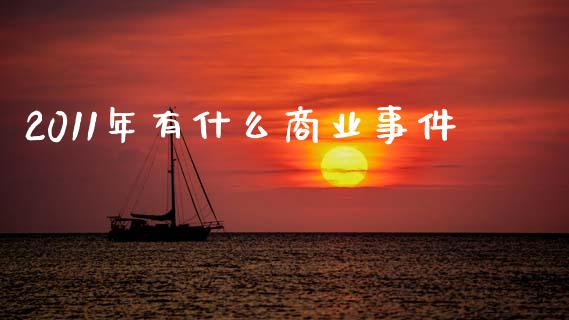2011年有什么商业事件_https://wap.kuaijiepai.net_财务风控_第1张