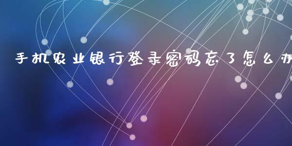 手机农业银行登录密码忘了怎么办_https://wap.kuaijiepai.net_财务风控_第1张