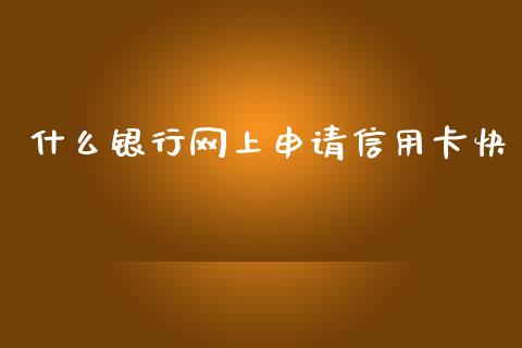 什么银行网上申请信用卡快_https://wap.kuaijiepai.net_财务风控_第1张