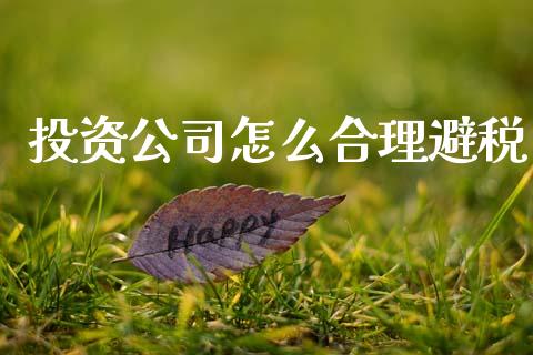 投资公司怎么合理避税_https://wap.kuaijiepai.net_财务风控_第1张