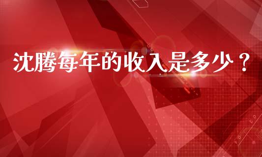 沈腾每年的收入是多少？_https://wap.kuaijiepai.net_金融科技_第1张