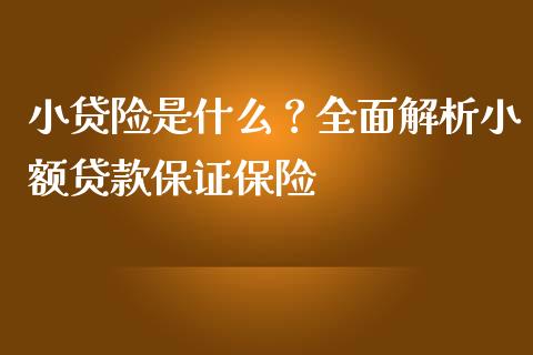 小贷险是什么?全面解析小额贷款保证保险_财务风控_第1张_金融科技_财务风控_外汇交易_财务咨询 小贷险是什么?全面解析小额贷款保证保险_https://wap.kuaijiepai.net_财务风控_第1张