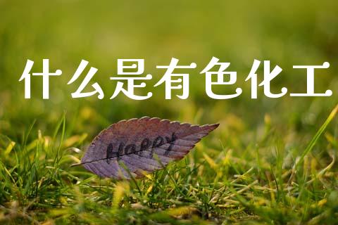 什么是有色化工_https://wap.kuaijiepai.net_金融科技_第1张