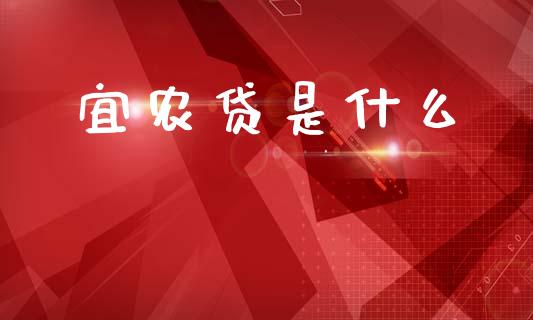 宜农贷是什么_https://wap.kuaijiepai.net_金融科技_第1张